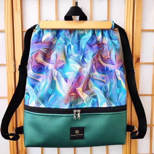 designer gym bag hologram zöld